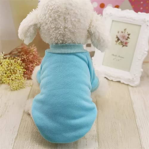 WZHSDKL Cotton Pet Clothes Dog Hoodies Autumn Winter Leisure Sweatshirts For Small Large Dogs Cats Puppy Solid Sweater (Color : Green, Size : XL)
