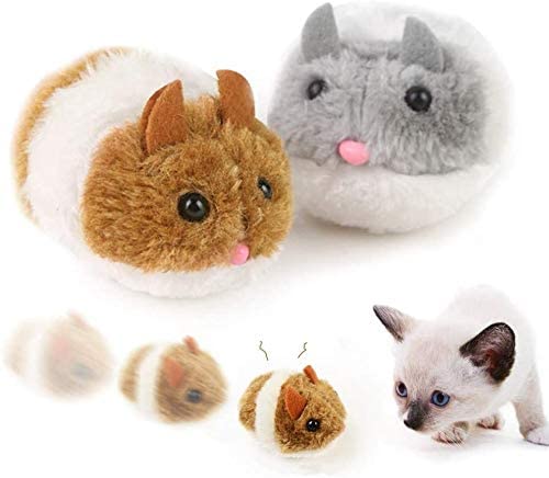 BEIXI Cat Toy Plush Mouse Moving, Interactive Cat Toy Mouse, Pet Mouse Toys for Indoor Cats, Cat Toy Self Play for Kitty and Cats, Cat Training Toy, Cat Mice Toys 2 Pack
