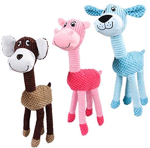 Squeaky Toys,Animals Shapes Training Toy, Molar Dog Toy Squeaky Dog Toys Set for Puppy Small Medium Large Dogs, Clean Teeth