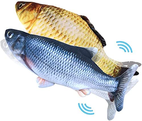 USB Electric Floppy Fish Kitten Catnip Toys Interactive Cat Toys for Indoor Cats Clearance Scratching Self Play to Keep Them Happy Busy