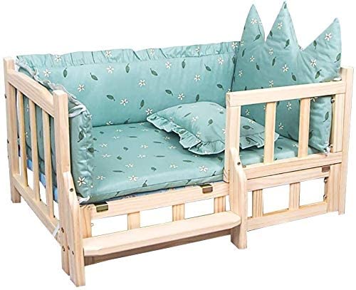 Pet Bed Dog Bed Elevated Wooden Pet Bed, Wooden Kennel Solid Wood, Pet Dog Bed (Color : Style3, Size : XL(105x60x42cm))