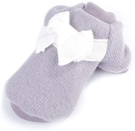 HFDGDFK Dog Clothes Thicken Warm Pet Dog Clothes Bow Sweater Cotton Winter Soft for Small Medium Dogs Coat (Color : B, Size : XL code)