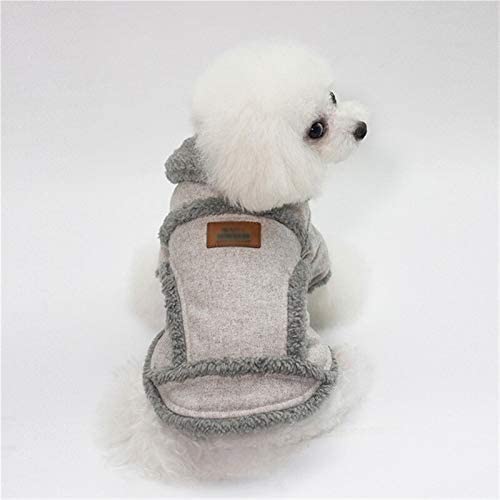 Clothes for Pets Coat Winter Warm Small Medium Dog Clothes for Chihuahua Soft Hoodies Puppy Jacket Clothing (Color : A, Size : Lager)