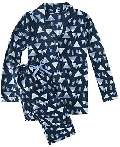 Noble Mount Twin Boat Womens Fleece Pajama Set – Warm Pajamas for Winter